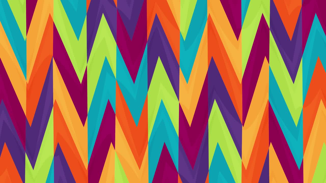 fondo de triángulo colorido abstracto. animación de video de movimiento 4k con forma colorida geométrica abstracta. patrón de arco iris digital