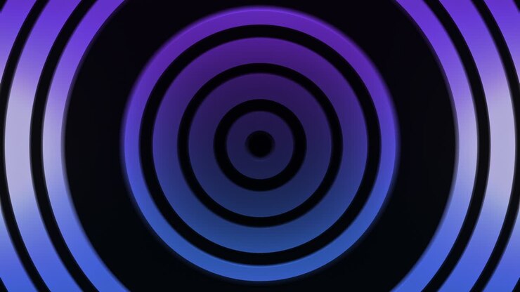 Elementos redondos abstratos em movimento, forma simples, vídeo em loop.