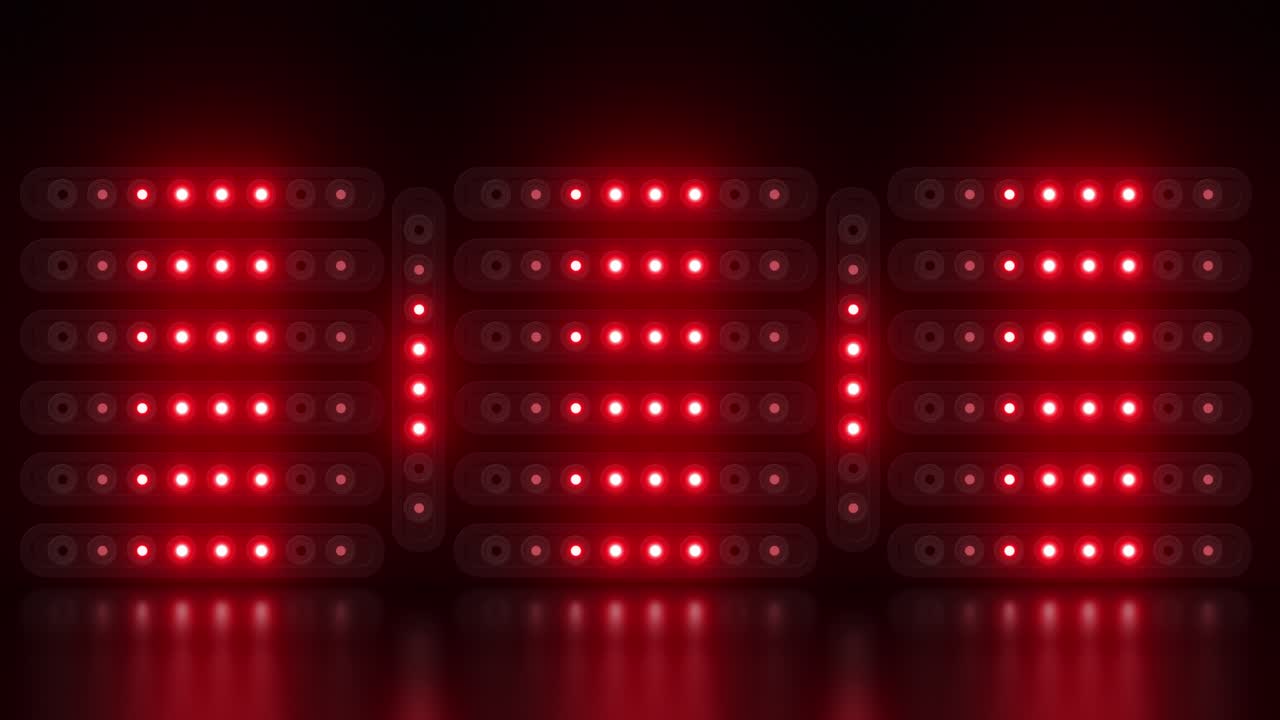 Red LED Light Panels on a Dark Background