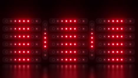 red led light panels on a dark background