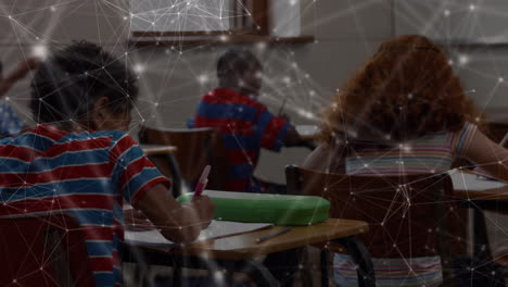 animación de la red de conexiones sobre los estudiantes