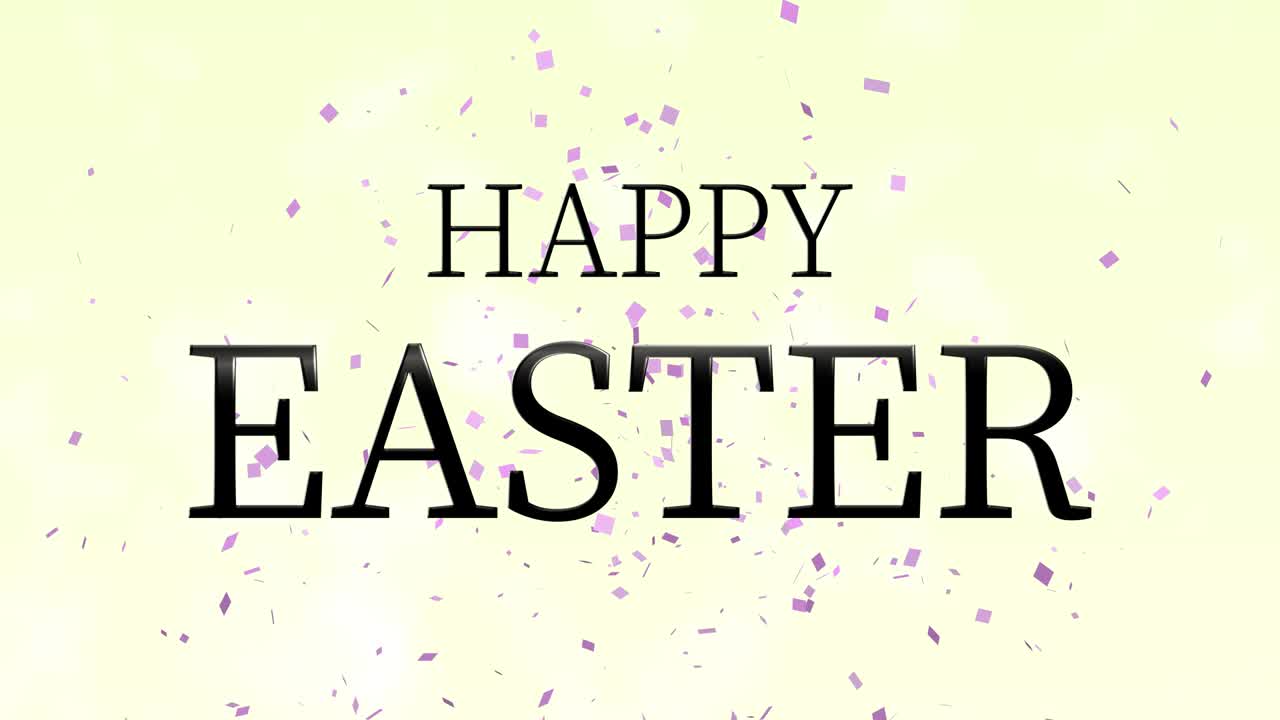 Happy Easter event text animation motion graphics
