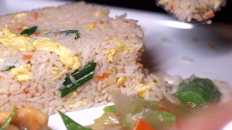 fried rice with vegetable stir-fry