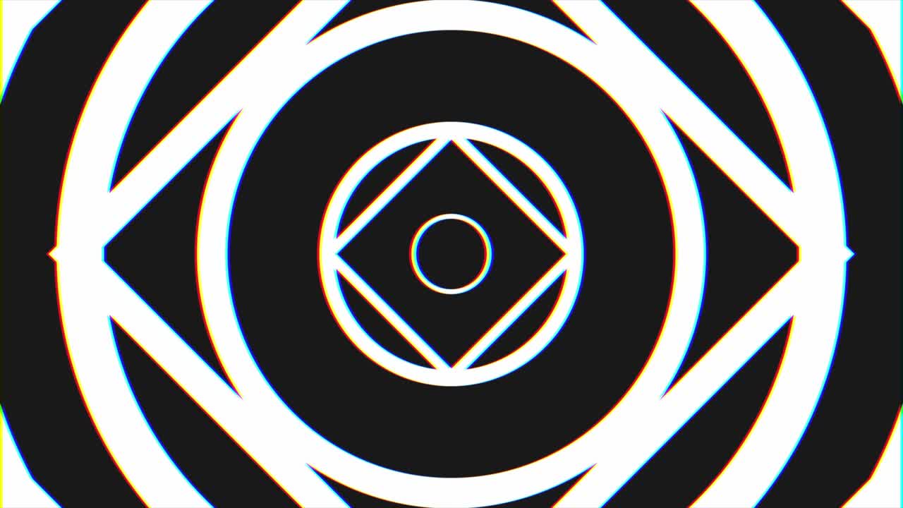 patrón geométrico abstracto con círculos y cuadrados