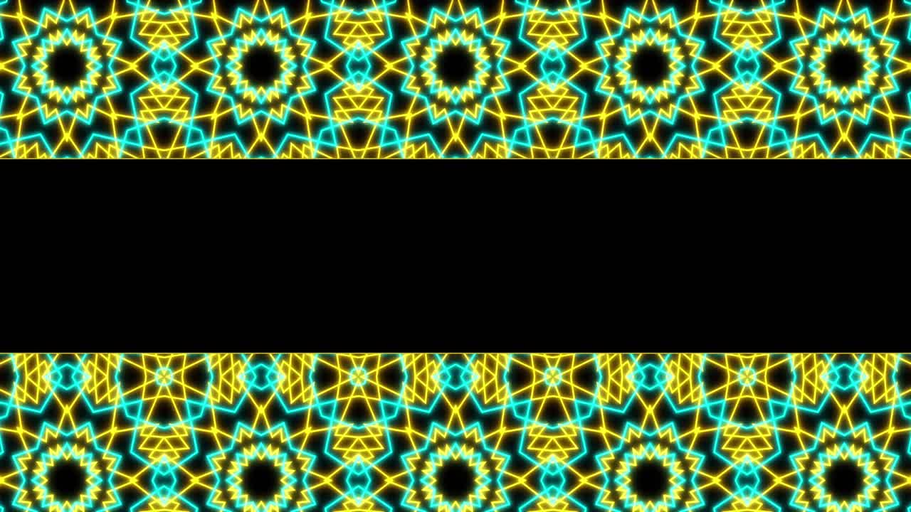 검은 바탕에 움직이는 모양과 검은 선의 애니메이션