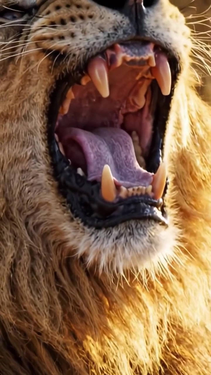León Majestuoso: Un Impresionante Viaje en Primer Plano desde la Calma Majestad hasta el Potente Rugido Capturado en Dos Instantes del Depredador Más Icónico de la Naturaleza