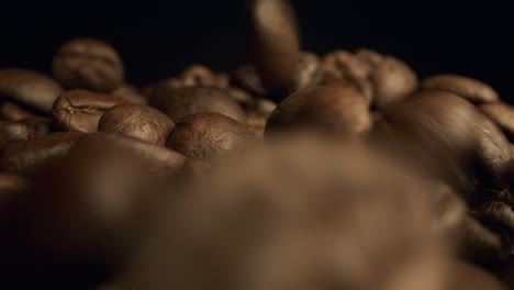 Extreme-macro-shot-of-falling-coffee-beans