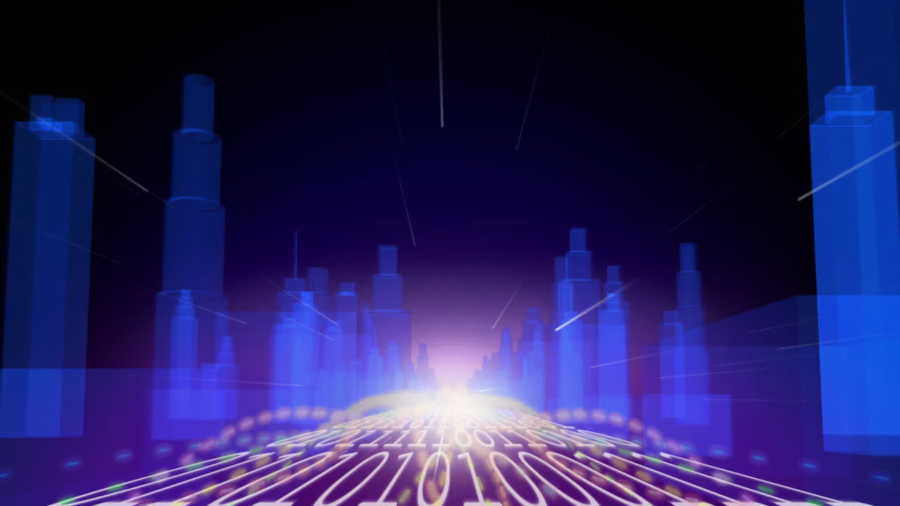 어두운 배경의 도시 풍경 4k