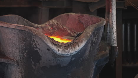 molten metal in a crucible