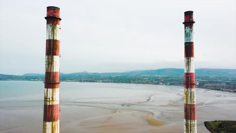 The-drone-is-flying-towards-the-Poolbeg-Towers