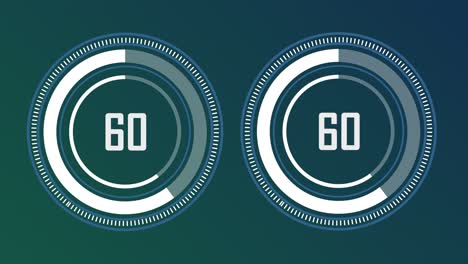 progress bar - digital style, radial design