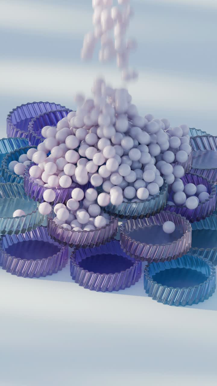 추상적인 원과 구의 3d 구성