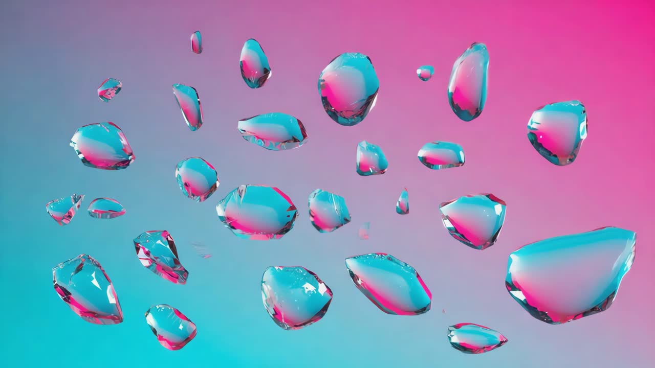 Abstract Water Drops on Gradient Background
