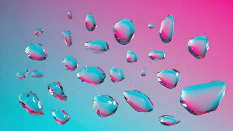 abstract water drops on gradient background