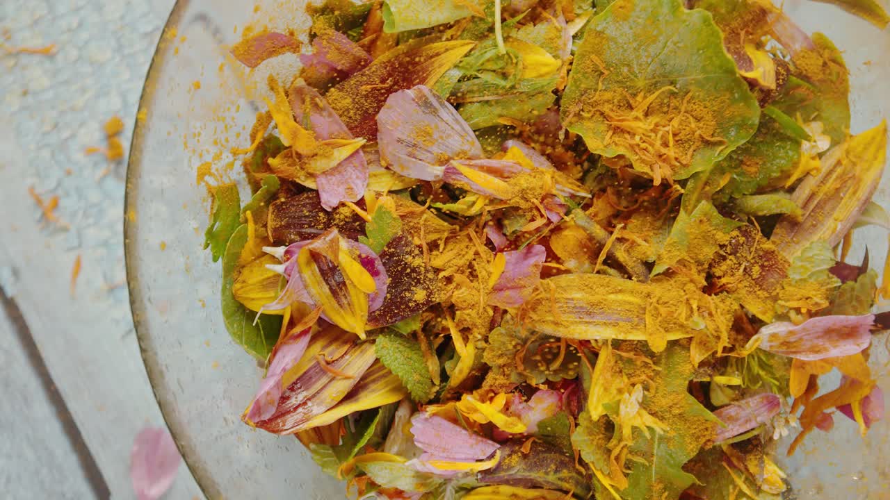 신선한 꽃  ⁇ 러드의 클로즈업