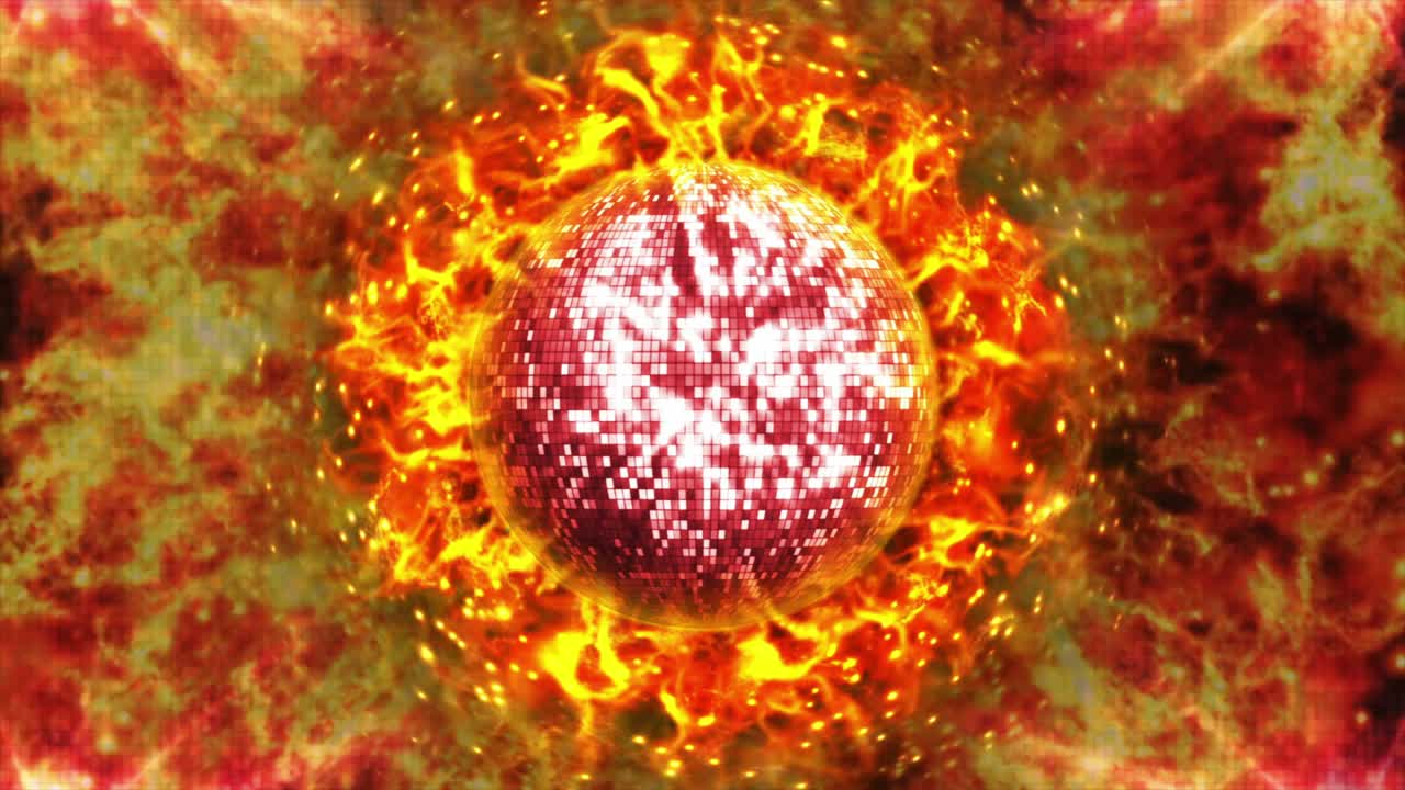 불타는 디스코 공, 알파 채널, 루프, 4k