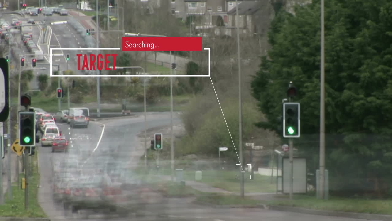 Target searching text against city traffic