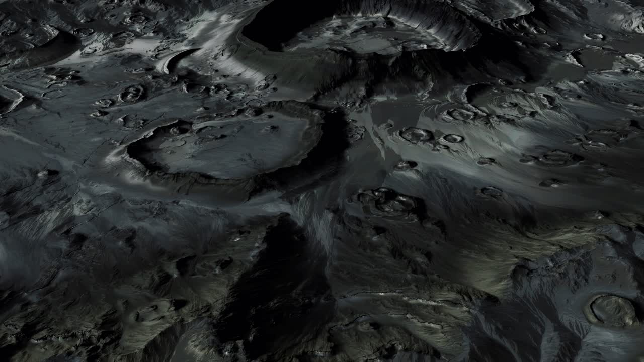 Superficie lunare con molti crateri
