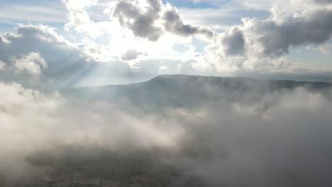 cumulus clouds high in sky