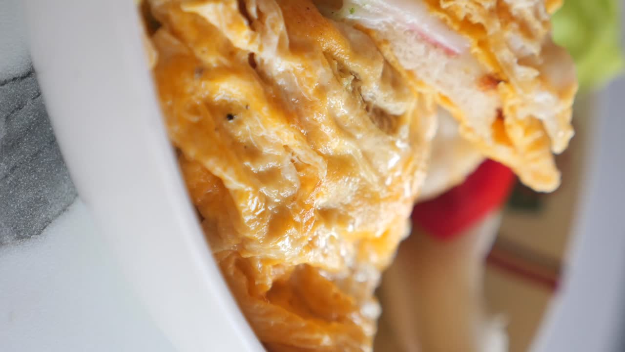 Delicious Ham and Pesto Sandwich with Melted Cheese