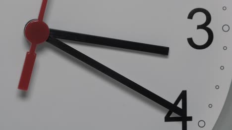 primer plano de un reloj blanco que sugiere el paso del tiempo. reloj blanco redondo con números árabes negros