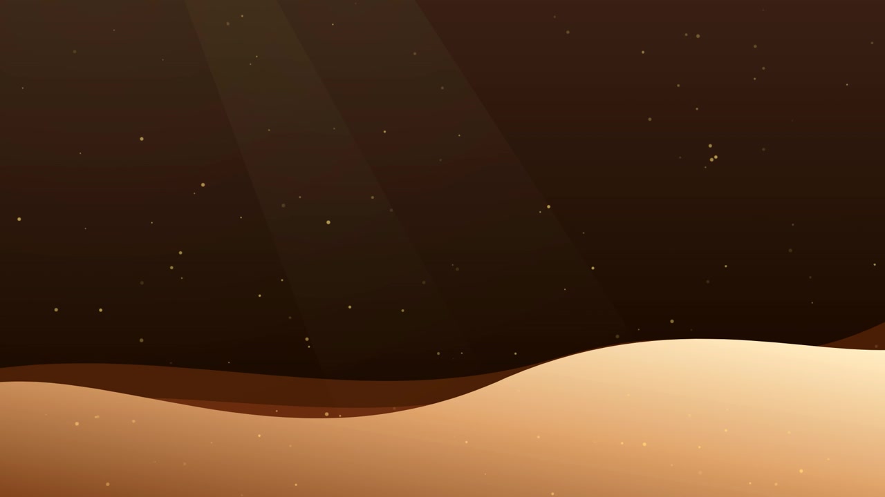 Onde dorate astratte con particelle fluttuanti e raggi di luce