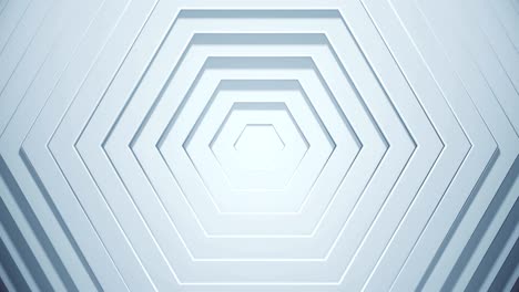 hexágonos fondo abstracto geométrico 3d. animación de onda simple proviene del centro. bucle sin costuras.