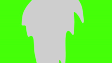 animación de fantasmas, diseño plano en pantalla verde tecla de croma, elemento gráfico de halloween