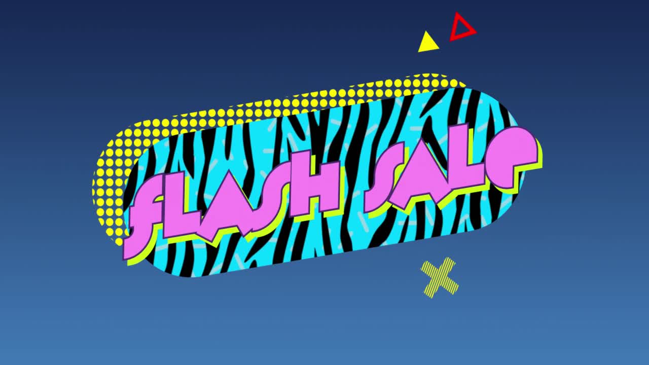 플래시 판매 파란색 제브라 줄무 ⁇   ⁇  모양의 파란색 그래픽 어두운 회색 배경 4k