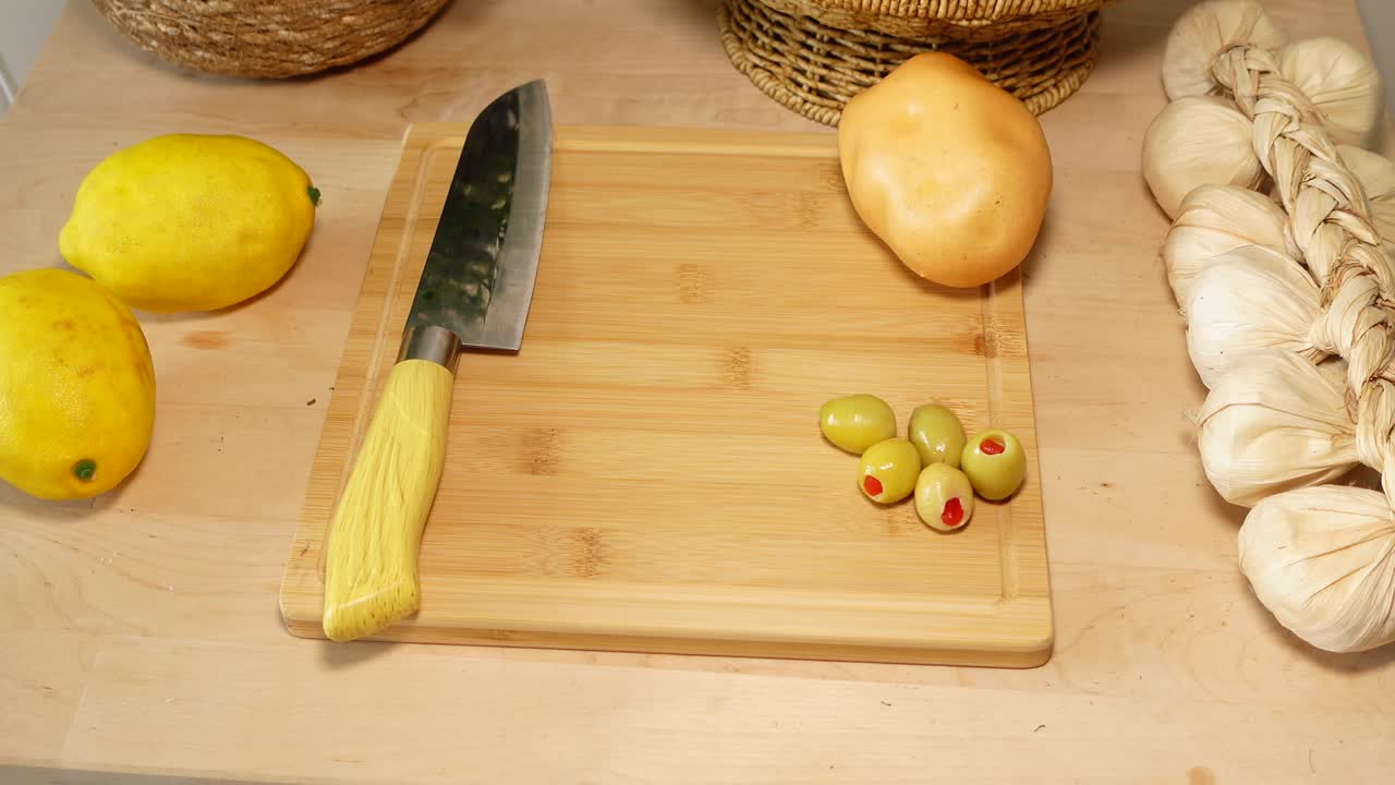 Kitchen Counter with Ingredients