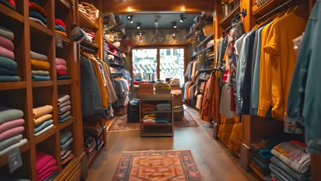 interior of a boutique clothing store