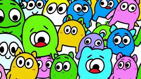 leuke cartoon monsters.