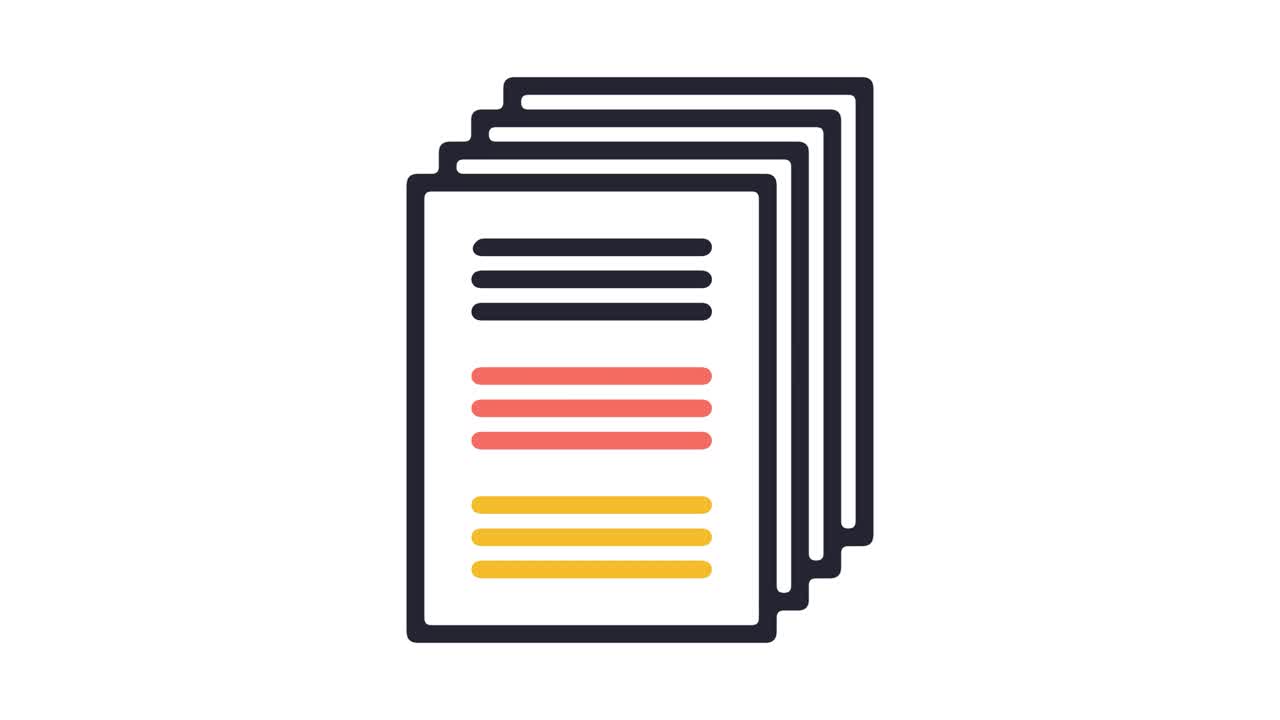 Credit Report  Line Icon Animation with Alpha