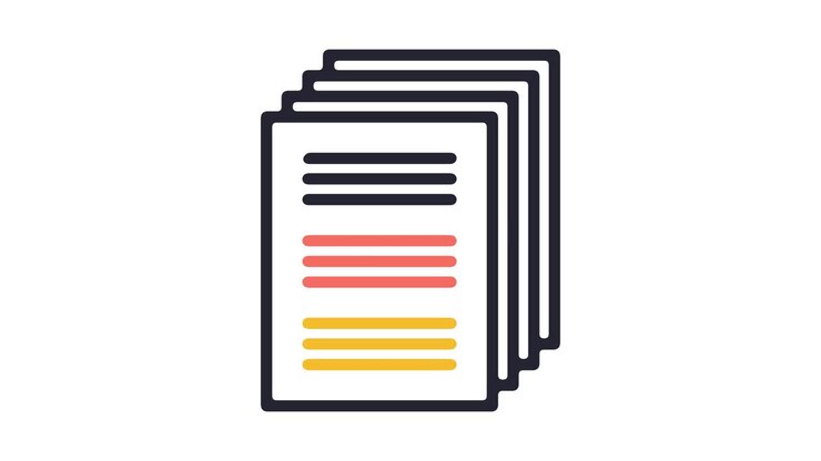 Credit Report Line Icon Animation with Alpha