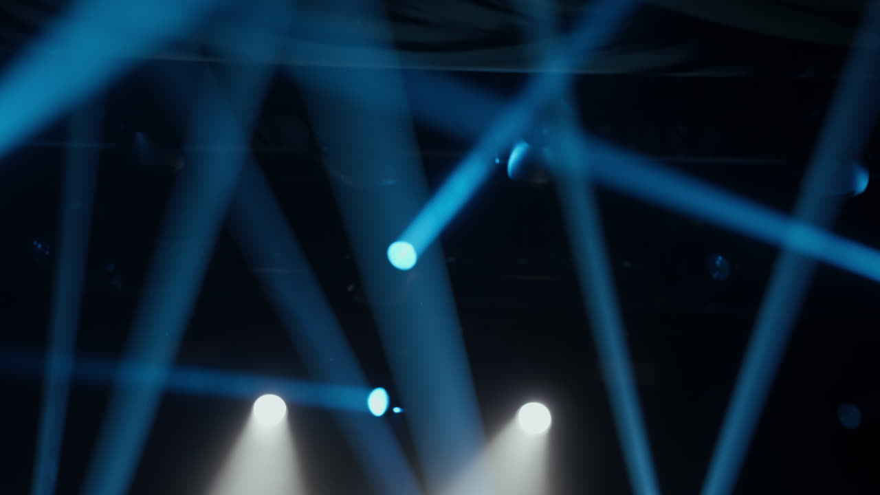 Dynamic Stage Lights Moving and Changing Colors