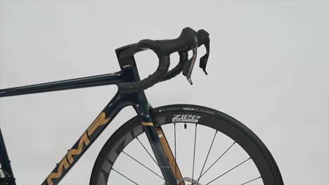 close-up detail of a high-performance road bicycle
