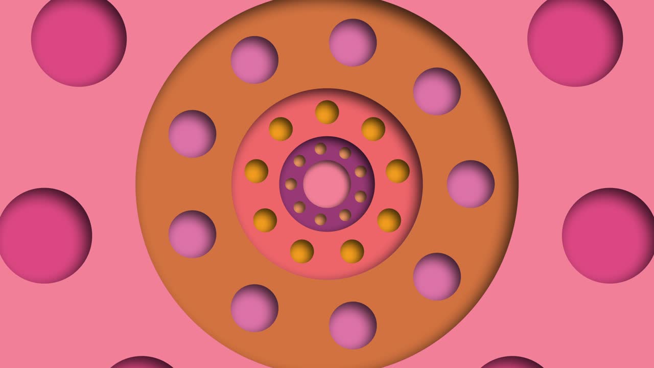 fondo de corte de papel realista con agujeros redondos. ilustración 3d abstracta