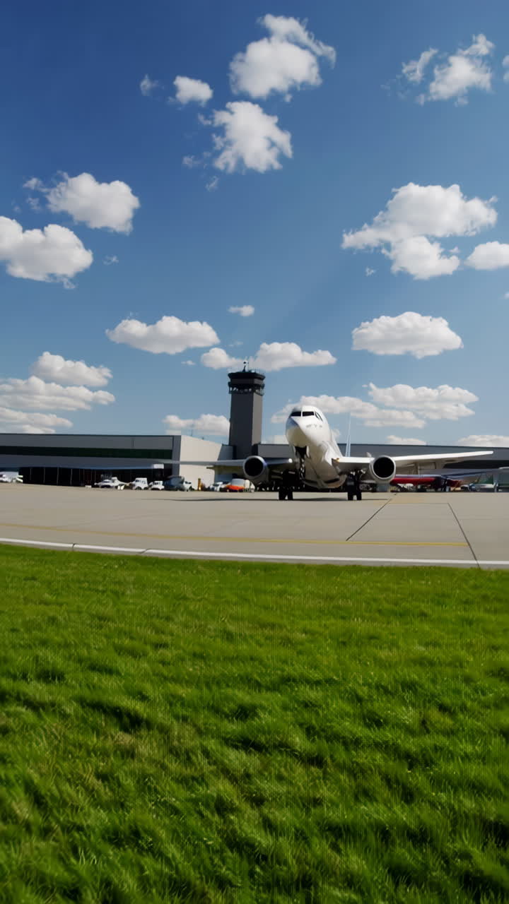 aterrizaje de un avión en un aeropuerto