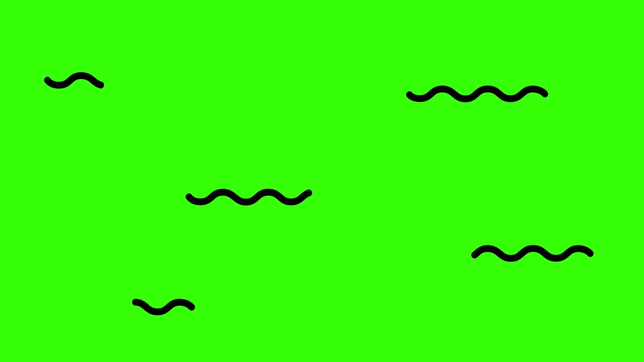 애니메이션: 아나콘다, 보아 또는 의 검은 실루, 녹색 화면