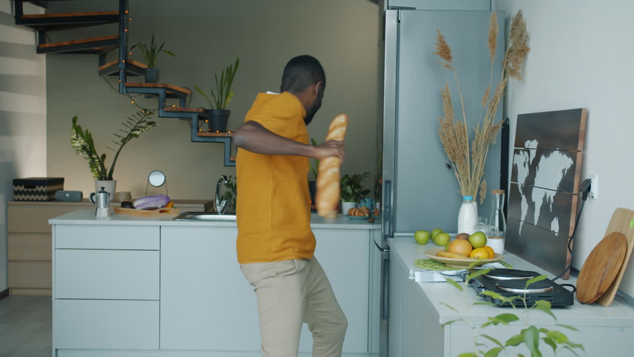 Man Dancing in the Kitchen