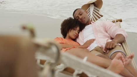 couple enjoying free time by the sea