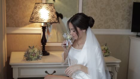 bride getting ready for her wedding day