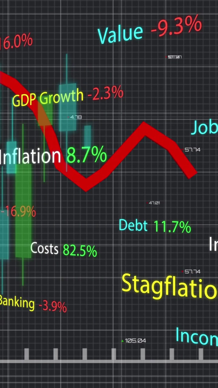 Animation of data processing over black background