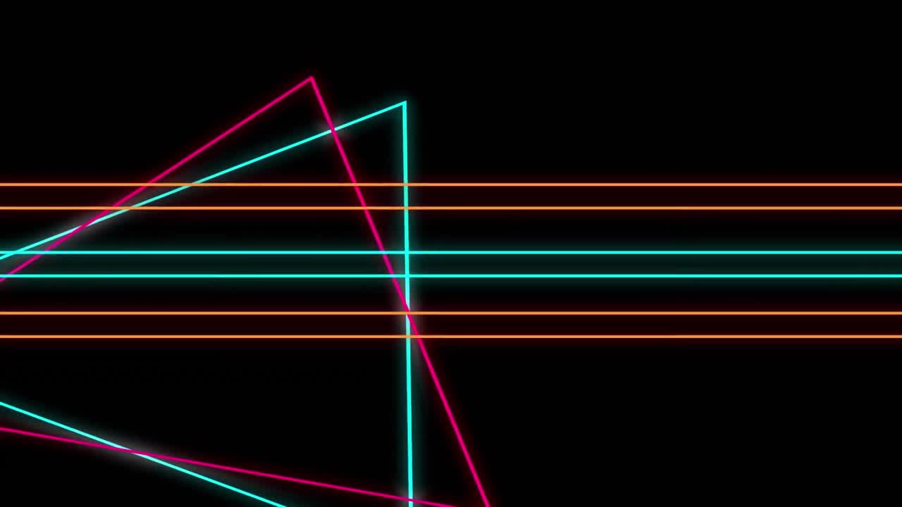 Geometriske former på sort baggrund