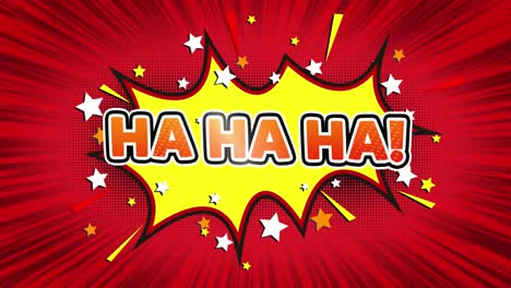 ha ha ha text pop art style expression retro comic bubble expression cartoon illustration isolated