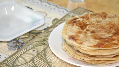 stack of indian roti/paratha