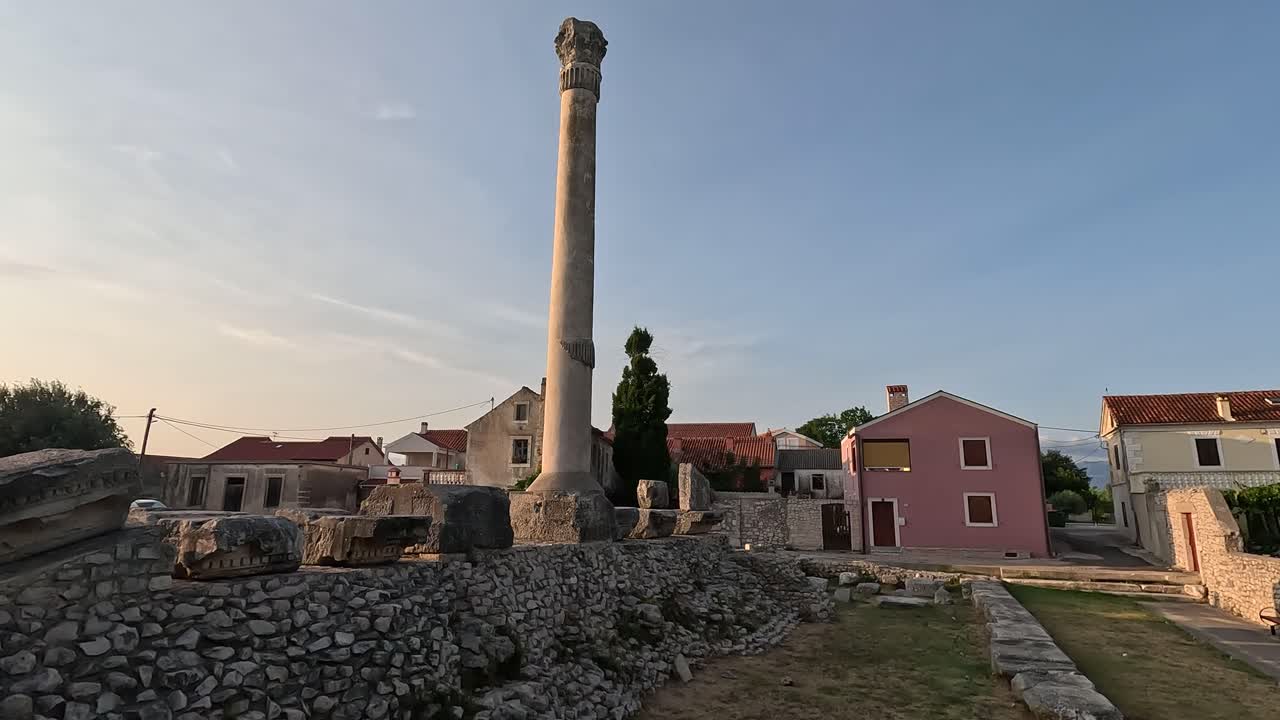 Nin Croatia July 30, 2024 Historic Town of Nin Laguna With Velebit Mountain Background, Dalmatia Region of Croatia. Famous Nin Lagoon and Medieval in Croatia Harbour Old Town With Boats Small Island