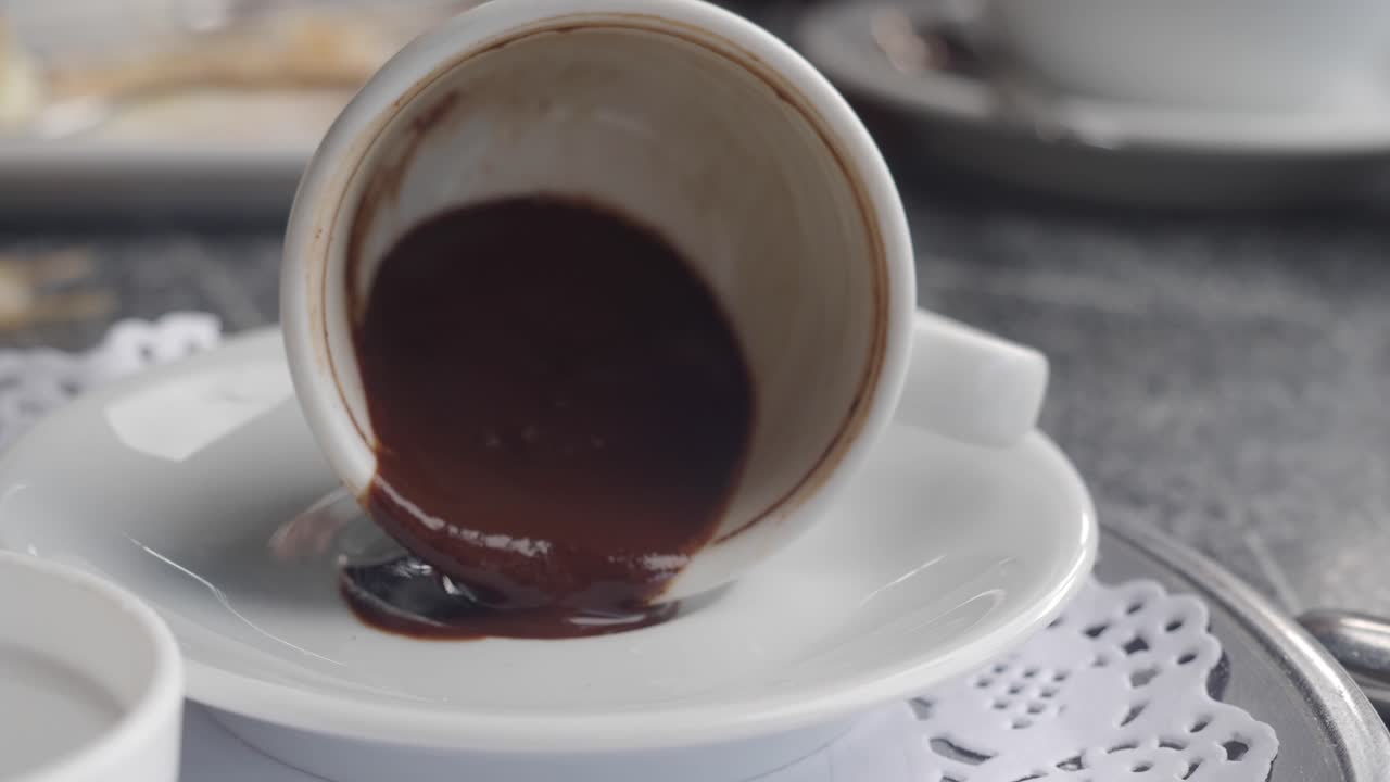 Empty Coffee Cup with Grounds