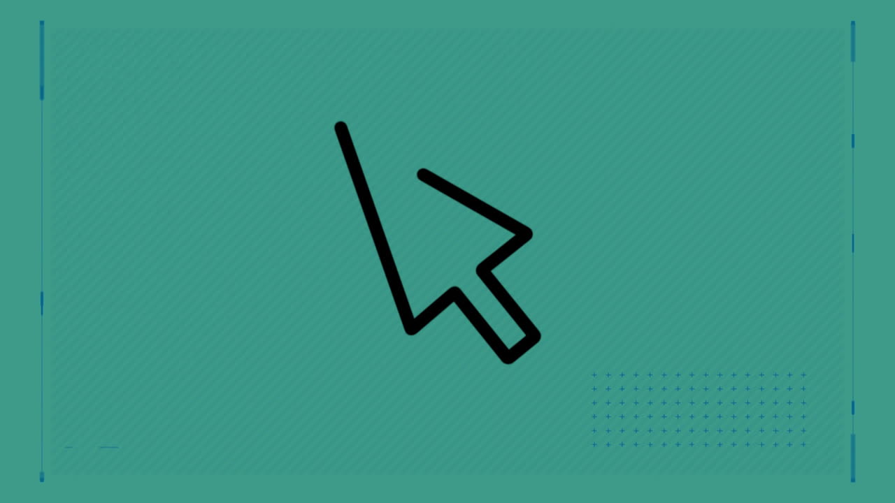 Animation of cursor icon on green background