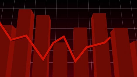 animación del procesamiento de datos financieros sobre un fondo oscuro